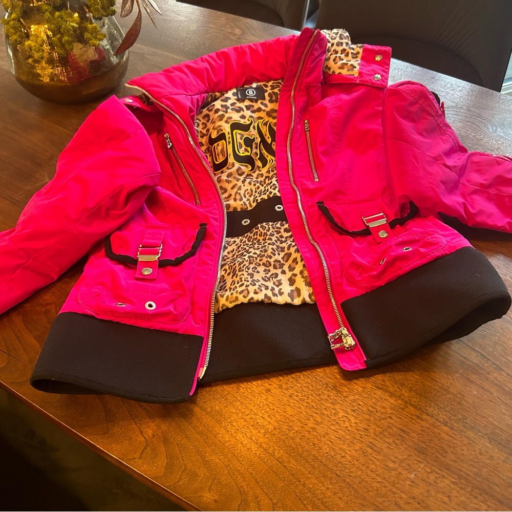 Bogner Hot Pink/Leopard Ski Jacket